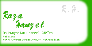 roza hanzel business card